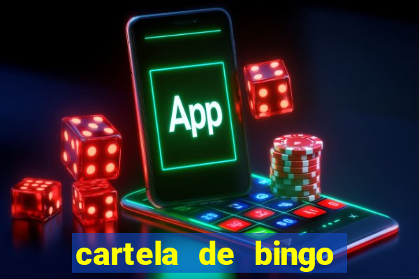 cartela de bingo pra imprimir